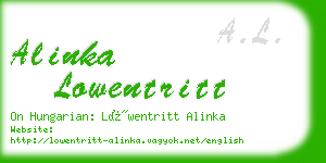 alinka lowentritt business card